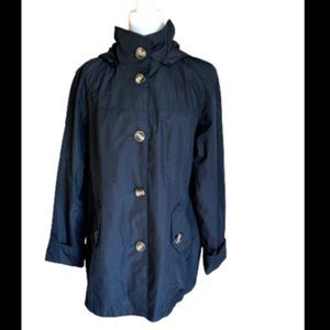 Black White Stag Raincoat Large